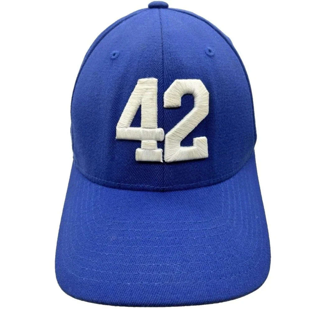 Jackie Robinson #42 Richardson Pro 585 Flexfit ProWool Blue Hat Cap LG-XL